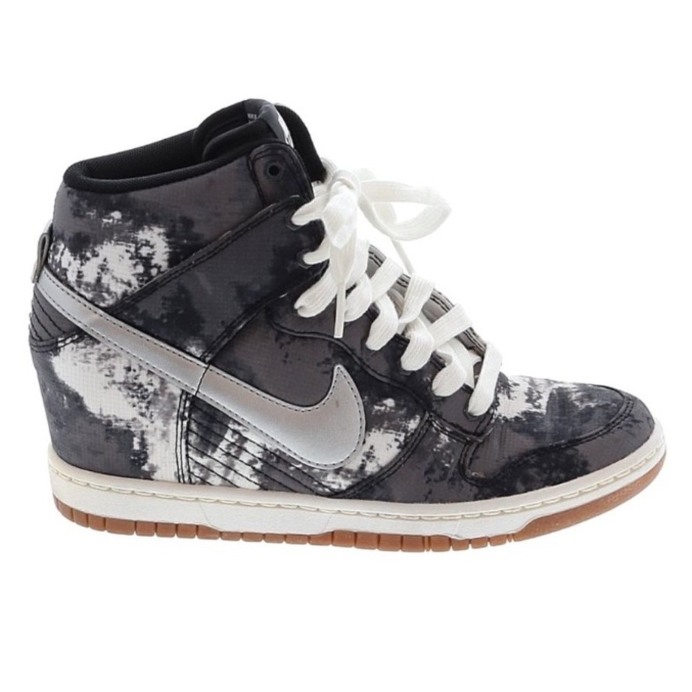 RARE HTF NIKE DUNK SKY HI HIDDEN Wedge Heel tie dye Shoes sz 9